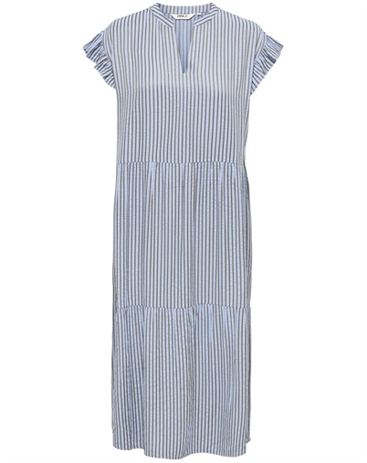 Only - ONLBari Fril Vneck Midi Kleid - Soft Chambray